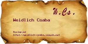 Weidlich Csaba névjegykártya